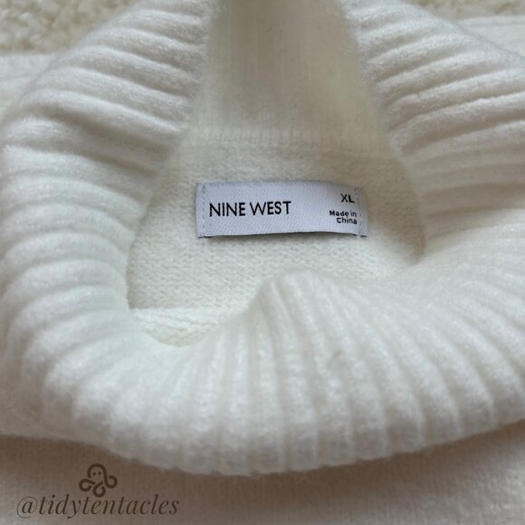 Nine West Ultra White Cozy Sweater – Size XL - Picture 5 of 8